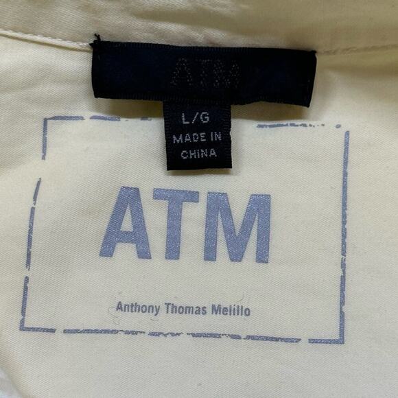 NWOT | ATM | Ombré Poplin Button Down Shirt | Yellow | Large - Picture 9 of 16